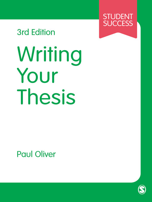 Title details for Writing Your Thesis by Paul Oliver - Wait list